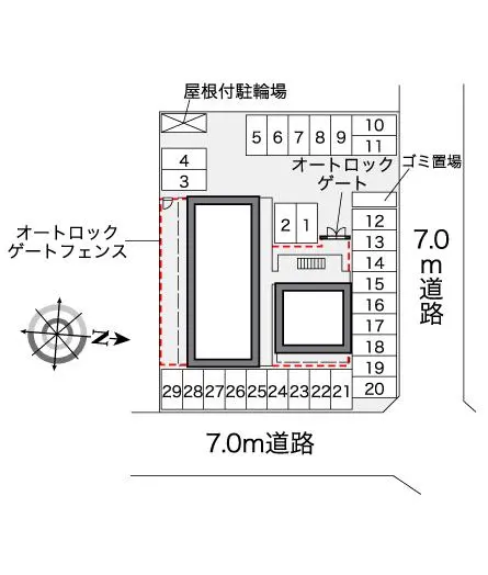 ★手数料０円★名古屋市南区七条町　月極駐車場（LP）